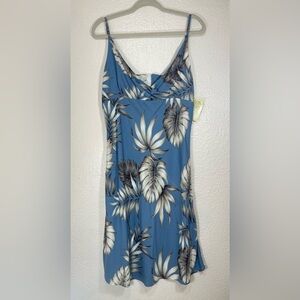 Paradise Motion Hawaiian Leaf Print Sleeveless Dress Women’s 2XL Made in Hawaii